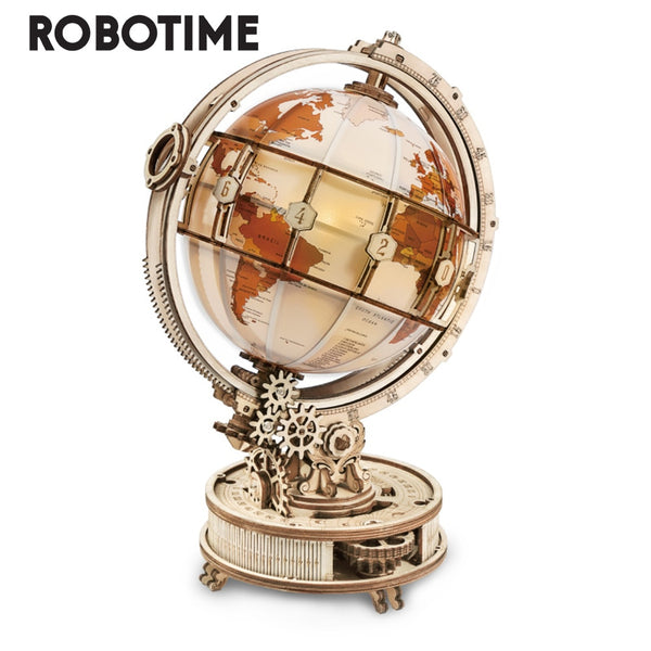 Robotime Rokr 3D Wooden "Luminous Globe" Model Building Kit.